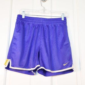 NIke purple and gold dry-fit basketball shorts size small